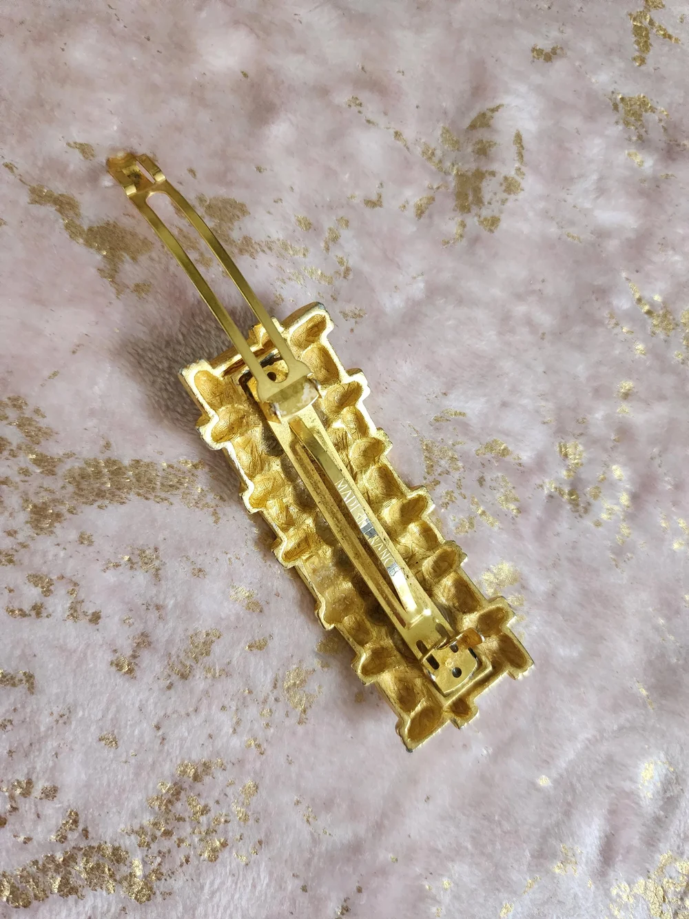 HAIR CLIP | Gold Woven Barrette Hair Clip